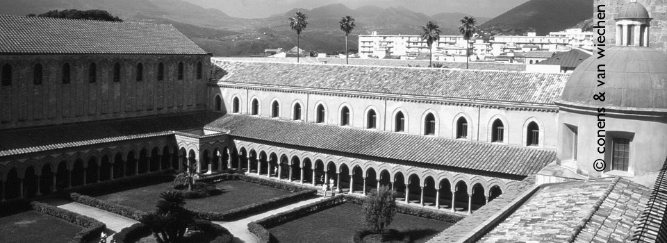 de kloostergang van monreale, sicilië